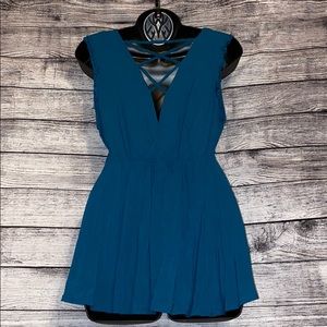 Cute Crisscross Back Turquoise tank